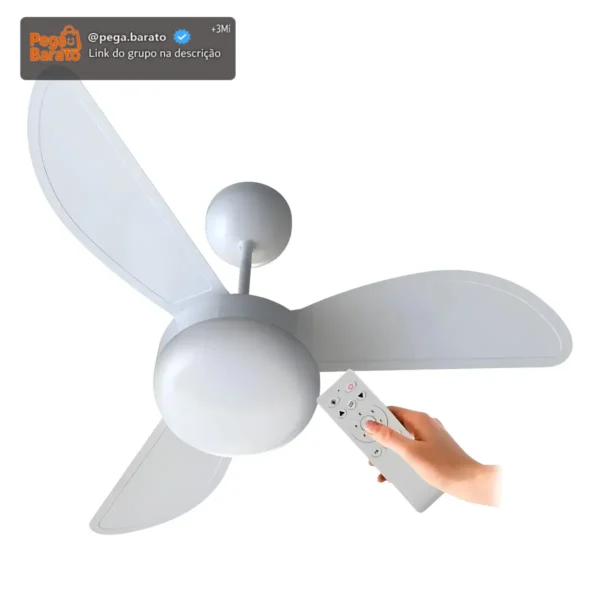 Ventilador De Teto C/ Controle 6 Vel. Fenix Ventisol