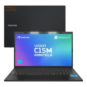 Notebook Positivo Vision C15M Intel Celeron N4500 - 8GB RAM 128GB eMMC - Windows 11 Home Tela 15,6" Full HD IPS Antirreflexo - Minitela e Tecla Copilot - Expansível até 2TB em SSD - Cinza - Imagem 1