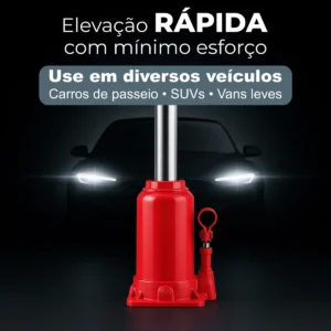 Macaco Hidráulico Automotivo Estilo Garrafa 3 Toneladas Para Carros De Passeio Linha Premium - Aero Home - Imagem 4