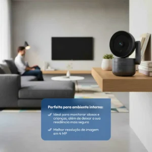 Câmera Segurança Wifi Inteligente Novadigital Cs-call Botão Chamada Onvif Tuya Smart Life Alexa Google App 110V 220V Bivolt Com Fonte Cinza - Imagem 7