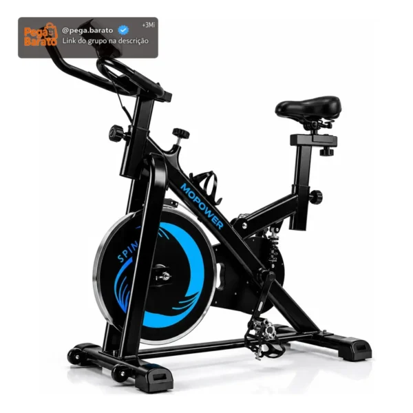 Bicicleta Ergométrica Spinning Mopower Sprint X Shock roda inércia 20kg suporta até 120kg