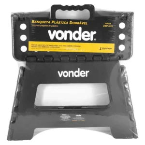 Banco Plástico Multiuso Dobrável 22cm 150kg Vonder 35.40.022.002 Preto - Imagem 5