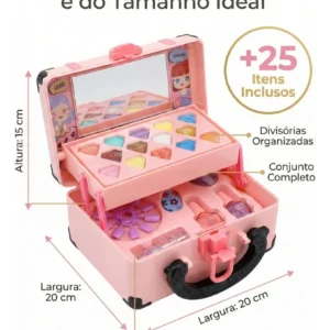 Kit Maleta Maquiagem Infantil Lavável Completa Menina - Imagem 2