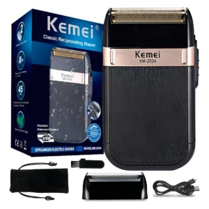 Barbeador Kemei Km-2024 Preto - Imagem 3