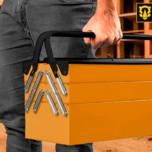 Caixa De Ferramentas Sanfonada Com 5 Gavetas Preto/laranja De Metal 20cm X 42cm X 29cm Ttb500 The Black Tools - Imagem 8