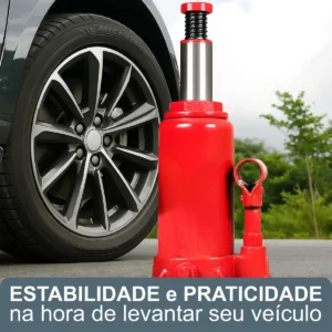 Macaco Hidráulico Automotivo Estilo Garrafa 3 Toneladas Para Carros De Passeio Linha Premium - Aero Home - Imagem 6