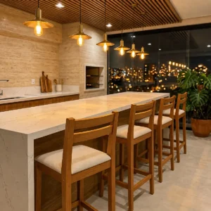 Kit 2 Banqueta Alta Ibiza Balcão Gourmet Jantar E Cozinha - Imagem 2