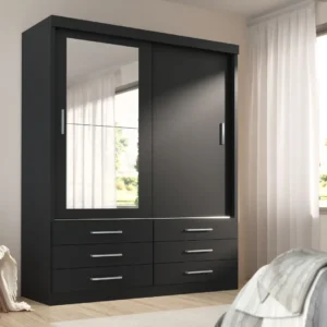 Guarda Roupa Tonielque Móveis GR Capri 2P/Esp Onix - Imagem 4