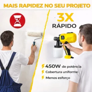Pistola De Pintura 450w Profissional Elétrica Pulverizadora 800ml Regulações De Spray Prevenção De Refluxo Para Projetos De Renovação Doméstica 110v Marca Colpaq - Imagem 3
