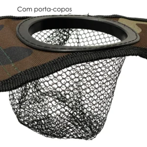 Cadeira Camping Dobravel Camuflada Porta Copo Ate 150kg - Imagem 7