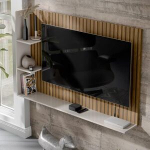 Painel Suspenso Nairóbi Prateleira Superior Nicho Tv até 50 Polegadas Sala Estar Quarto Berlim - Lojas Comprou Chegou - Imagem 4