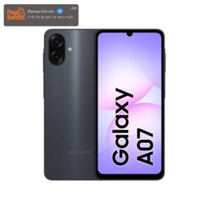 Smartphone Samsung A07 256GB Preto 8GB RAM Tela 6,7" Câm. Dupla + Selfie 8MP - Imagem 1