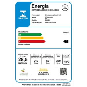 Geladeira Electrolux Cycle Defrost 260L Super Freezer Duplex Branca DC35A - Imagem 3