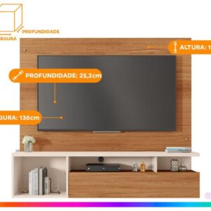Painel para TV até 55" Caemmun Black 19 SE - Imagem 3