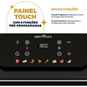 Fritadeira Air Fryer Oven Britânia BAF11 11L Preto - Imagem 3