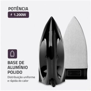 Ferro de Passar Roupa a Seco Mondial FSN-55-B Preto - Imagem 2
