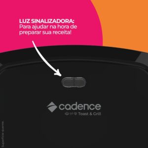 Sanduicheira Elétrica Cadence Toast & Grill, Preta, 750W, 110V, SAN260 - Imagem 6