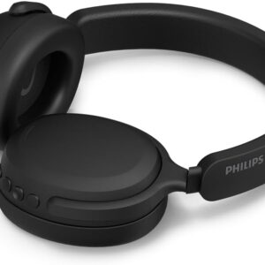 PHILIPS, Headphone Bluetooth, TAH2300BK/00, Com Microfone, Até 55 horas de bateria, Design Over-ear, Dobrável, Preto - Imagem 7