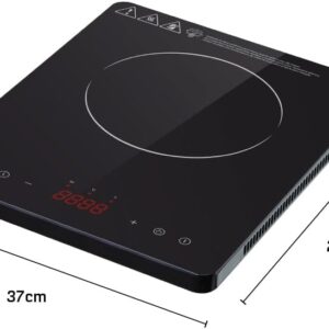 Cooktop de Indução HQ 1 Boca Portátil 2000W Preto HQ-IDS2001P 220V - Imagem 3