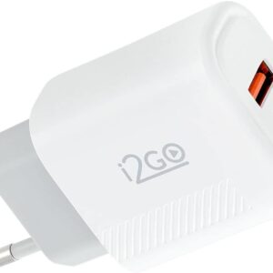 Carregador de Parede Ultra Rápido com 1 Saída USB-C Power Delivery 20W + 1 Saída USB-A 18W I2GO - i2GO PRO, Branco - Imagem 4