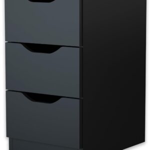 GAVETEIRO MULTIUSO COM 3 GAVETAS PRETO - Imagem 6