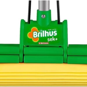 Mop Sek+ Lava e Seca Brilhus Bettanin | com Esponja de Alta Absorção, Cabo Retrátil de Inox até 89cm, para Limpeza Pesada em Pisos - Imagem 11
