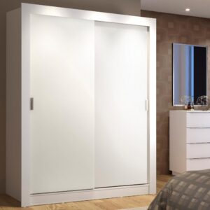 Guarda-Roupa Solteiro Madesa Denver 2 Portas de Correr - Branco - Imagem 2