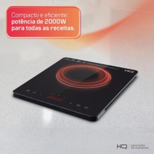 Cooktop de Indução HQ 1 Boca Portátil 2000W Preto HQ-IDS2001P 220V - Imagem 7