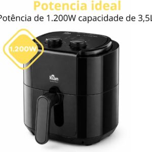 Fritadeira Eletrica Air Fryer 3,5L Kian AF-105 1200W Antiaderente Turbo Air 360° com Timer e Controle de Temperatura (220V) - Imagem 4