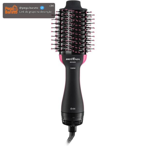 Escova Secadora Britânia BEC02PR Bivolt 4 em 1 1300W