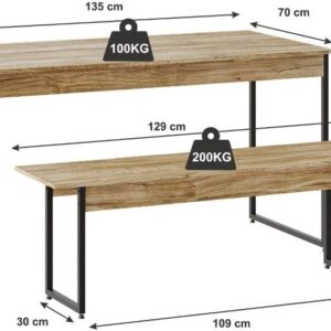 Mesa de Jantar Tub C/02 Bancos - Imagem 8