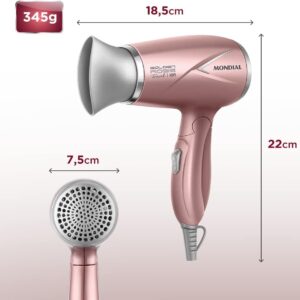 MONDIAL Secador de Cabelos Travel, Golden Rose, 1200W, Bivolt - SC-47-GR - Imagem 7