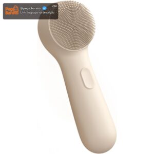 GOKOCO Escova de Limpeza Facial Elétrica Sônica de Silicone PN003, 3 Modos Ajustáveis, Dupla Zona de Cerdas, Bateria de Longa Duração, IPX7 Impermeável, Carregamento Type-C, Portátil, Bege - Imagem 1