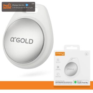 Air Tag Rastreador A'Gold, Localizador, Compatível com Iphone Buscar Apple (IOS), Bluetooth, Com Alarme Sonoro, GPS, Tag Inteligente, Bateria 230maH, Para Localizar Chaves, Carteira, Mochila e Pets - Imagem 1