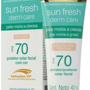Protetor Solar Facial Para Pele Oleosa Neutrogena Sun Fresh Derm Care Pele Clara FPS 70, 40g - Imagem 3