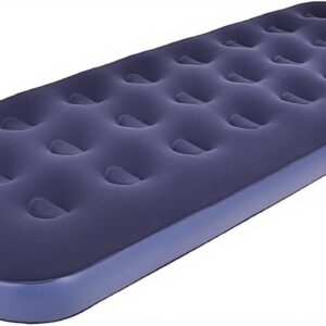 Colchão Inflável Solteiro Azul 186x76x22cm, Colchão de Ar em PVC com Revestimento de Flanela, Colchonete Inflável com Estrutura Honeycomb - Imagem 9