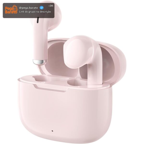 Fone de Ouvido Bluetooth 5.3, Graves Potentes, Drivers de 13mm, 14H de Reprodução, Resistência à Água, Fone sem fio tws (rosa)