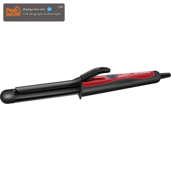 MONDIAL Modelador de Cachos, Preto/Vermelho, Bivolt - EM-12