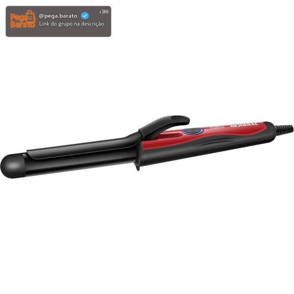 MONDIAL Modelador de Cachos, Preto/Vermelho, Bivolt - EM-12