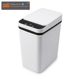 Lixeira Automática com Sensor 13L – Abertura por Aproximação, Sem Toque, Compacta e Prática para Banheiro, Cozinha ou Escritório - Imagem 1
