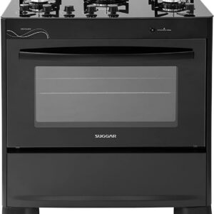 SUGGAR FOGÃO NEO GLASS PRETO MESA DE VIDRO 5 BOCAS TREMPE 6 APOIOS ACENDIMENTO AUTOMÁTICO FGVNG510PT - Imagem 4