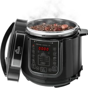 Panela de Pressão Elétrica Kian PPE-102 Capacidade 6 Litros Silenciosa 1000W Painel Digital com 14 Receitas Cuba Antiaderente (220, Volts) - Imagem 9