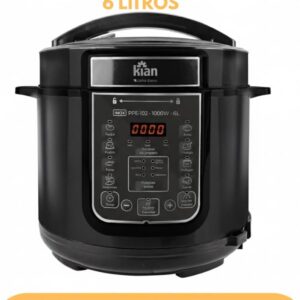 Panela de Pressão Elétrica Kian PPE-102 Capacidade 6 Litros Silenciosa 1000W Painel Digital com 14 Receitas Cuba Antiaderente (220, Volts) - Imagem 5