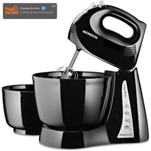 Batedeira Premium, Mondial, Preto/Inox, 500W, 220V - B-04 NP - Imagem 1