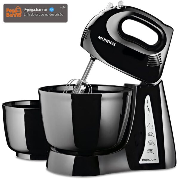 Batedeira Premium, Mondial, Preto/Inox, 500W, 220V - B-04 NP