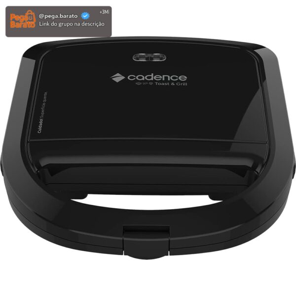 Sanduicheira Elétrica Cadence Toast & Grill, Preta, 750W, 110V, SAN260