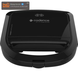 Sanduicheira Elétrica Cadence Toast & Grill, Preta, 750W, 110V, SAN260 - Imagem 1
