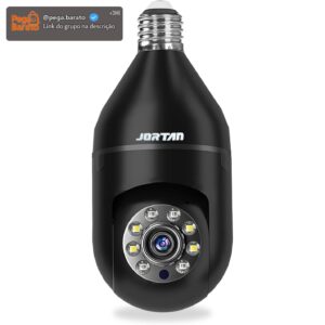Câmera Lâmpada Wi-Fi 1080P Full HD 360° – Visão Noturna, Detecção Humana Inteligente, Áudio Bidirecional, Gravação em Nuvem e MicroSD até 128GB (preto) - Imagem 1