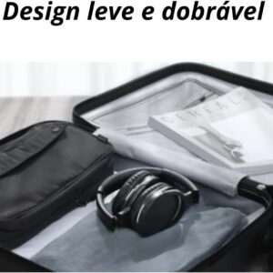 Fone De Ouvido Bluetooth 5.3 Headphone Sem Fio Fone Corrida Academia Com Cancelamento de Ruído On-ear Dobrável Qualidade PREMIUM Appari (Off White) - Imagem 3
