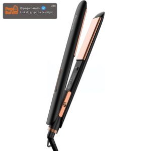 Chapinha Bivolt, GOKOCO Prancha de Cabelo Profissional Premium, Chapa Alisadora Íons GD036, Preto - Imagem 1